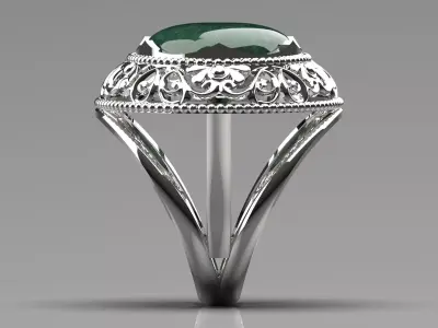 Womens stl 3d printable Ring Royal Jewel model gr0035 3D print model