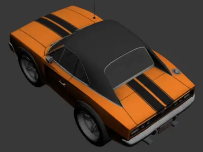 cartoon car vehicle 3d game ready model Low-poly 3D model-003 Low-poly 3D model