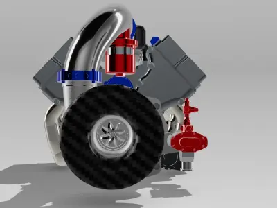 Procharged Coyote MMR Billet w dry sump 3D print model