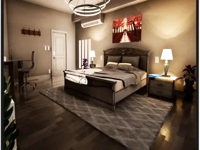 Bedroom  Furniture Package  80 Variations Low-poly 3D model