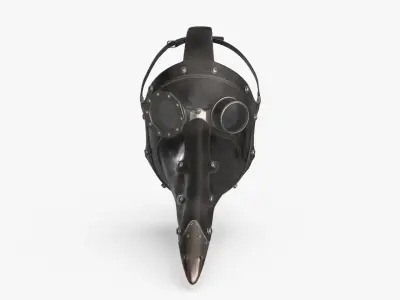 Plague Doctor Mask Low-poly 3D model