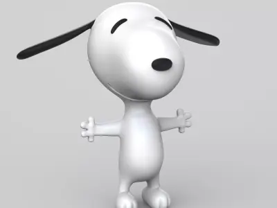 Snoopy dog Low-poly 3D model