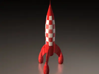 Toy rocket 3D print model