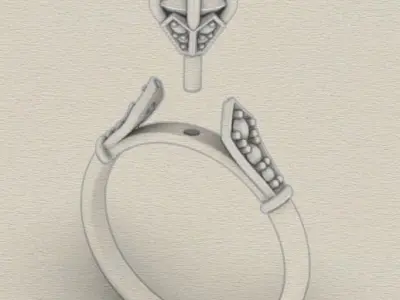 Ladies ring 3D print model