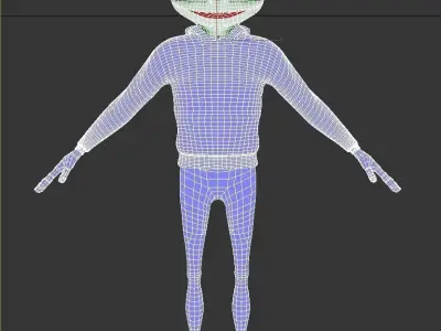 a character that looks like a frog or lizard 3D model