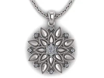 Flower Pendant  3D print model