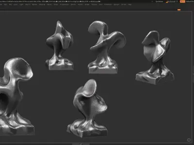 Modern Abstract Decorative sculpture 3d print model 3D print model 6