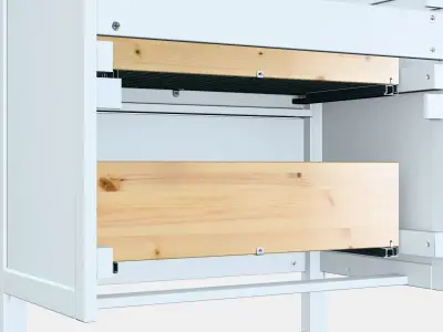 HEMNES washbasin cabinet-2 drawer Low-poly 3D model