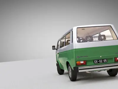VOLKSWAGEN T3 TRANSPORTER CARAVELLE 1982 3D model