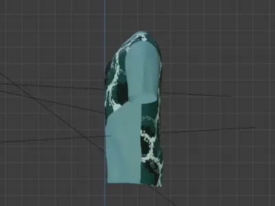 T SHIRT DESIGN  Free low-poly 3D model