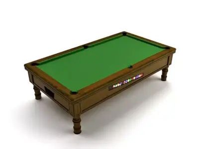 Antique Pool Table 3D model