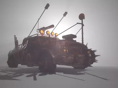 Apocalyptic Truck Modular Pack Low-poly 3D model
