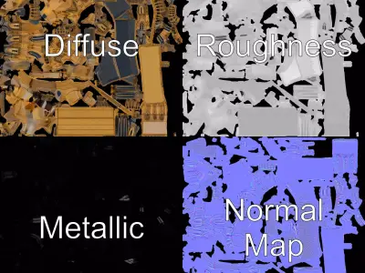 Gothic Cathedral Architecture model pack Low-poly 3D model