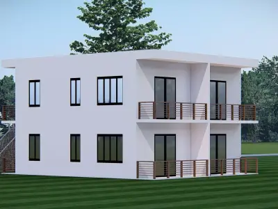Modern Luxury House  Contemporary Two Story Home 3D model