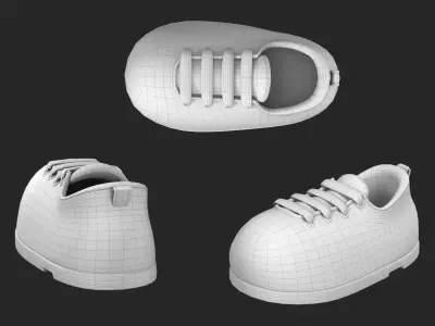 Shoes cartoon 3D model buy