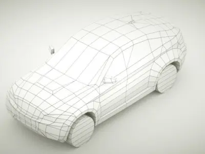 Generic SUV v9 Low-poly 3D model