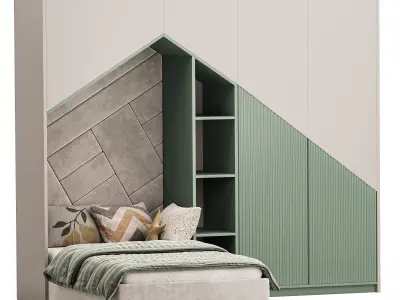 Childrens bunk bed 32 3D model