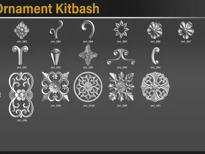 Ornament Kitbash Vol01  3D model
