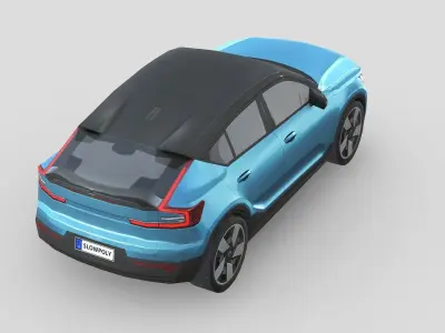 Volvo C40 Recharge Low-poly 3D model