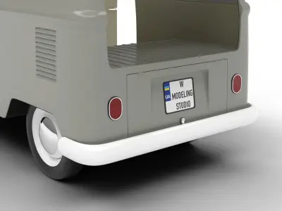 Volkswagen T1 Panel Van 1950 HQ 3d model 3D model