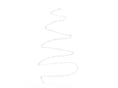 White Christmas Tree Low-poly 3D model