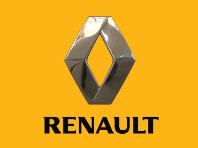 Renault car logo emblem 3D model
