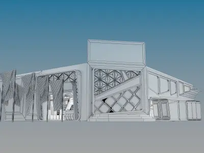 Booth Exhibition Stand a469a 3D model