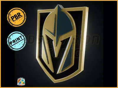 Vegas Golden Knights logo - Cinematic - 3D print 3D model
