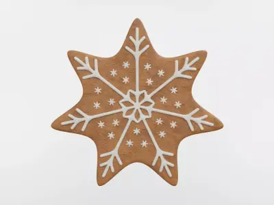 Gingerbread Christmas Cookie 08 3D model