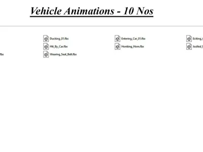 10 VEHICLE ANIMATIONS Low-poly 3D model