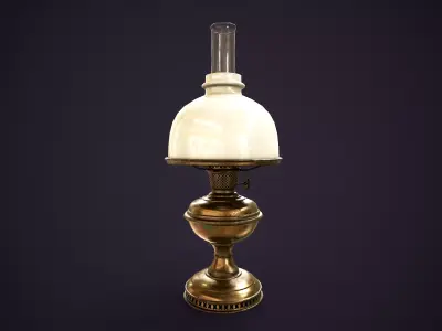 Vintage Kerosene Lamp 2 Low-poly 3D model