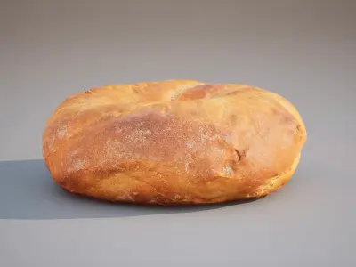 Bagel bread Game ready 5K triangles 4K PBR textures Low-poly 3D model