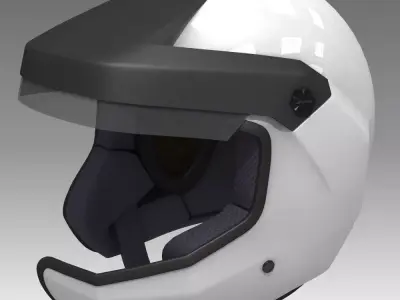 Rally Car Helmet 2 3D model