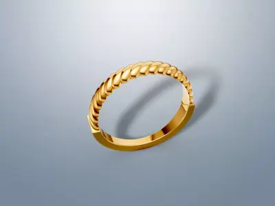 Twist Design Ring 3D print model