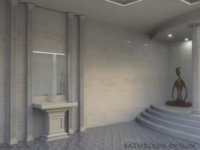 bathroom 3d model jacuzzi bathtub design 3D model