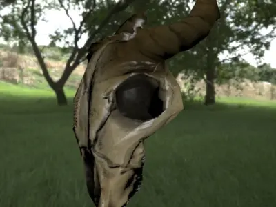 Ram skull Low-poly 3D model