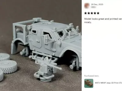 M1240 JLTV MATV MRAP 3D Print STL Model 3D print model