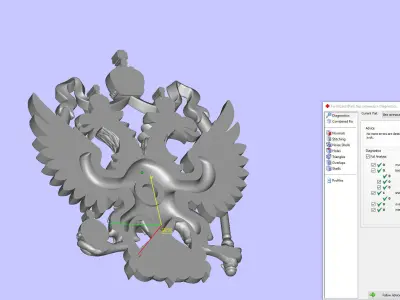 double-headed eagle  National emblem 3D print model