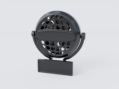 Wall Mount Fan Low-poly 3D model