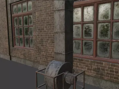 Warehouse old building  big and small version   3D model