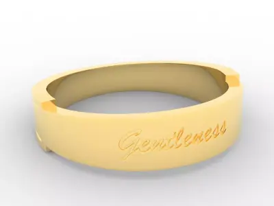 Gentleness Ring Female Gold 3D print model