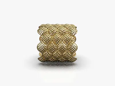 Stylized ring 3D print model