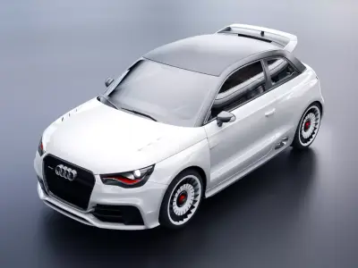 Audi A1 Quattro Low-poly 3D model