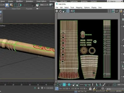 Sopilka Music Instrument Low-poly 3D model