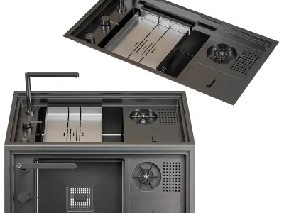 Asras sink set5 3D model