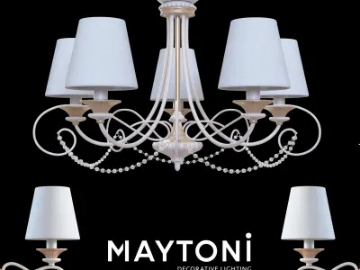 Chandelier Sonate ARM424-PL-05-W Maytoni Classic Free 3D model