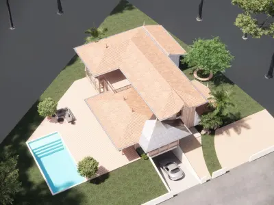 Wood house  3D model