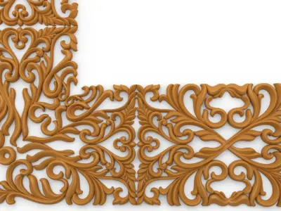 Classic decor ornament v-3D model 02 3D print model