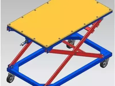 Adjustable Scissor Lift Table 3D model
