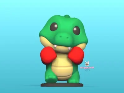Alligator Boxing 3D print model